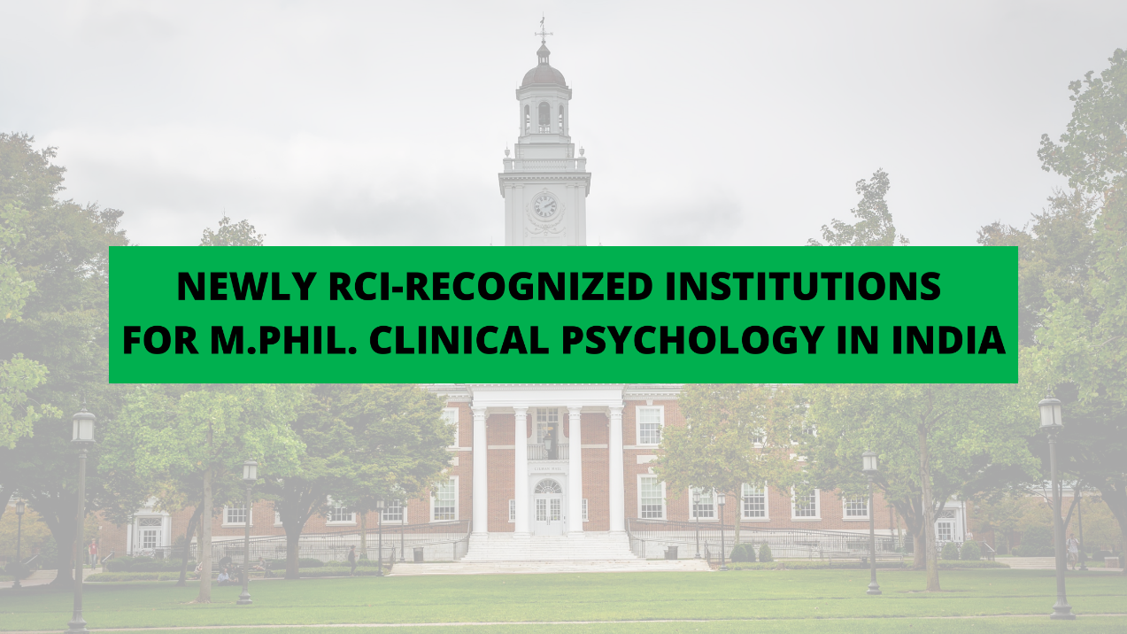 best universities for phd in clinical psychology in india